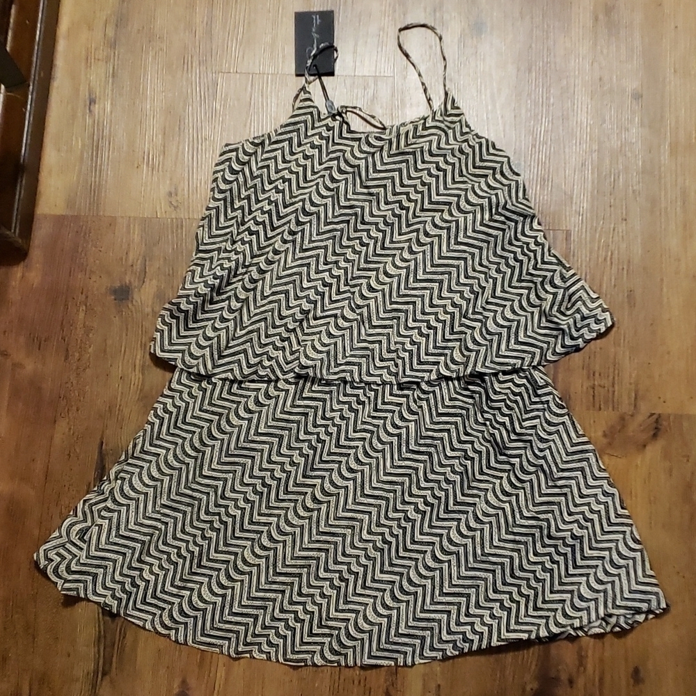 Patterson j kincaid ruffle drop sheer dress nwt